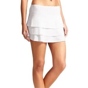 Athleta White Swagger Preppy Coquette Athletic Skort